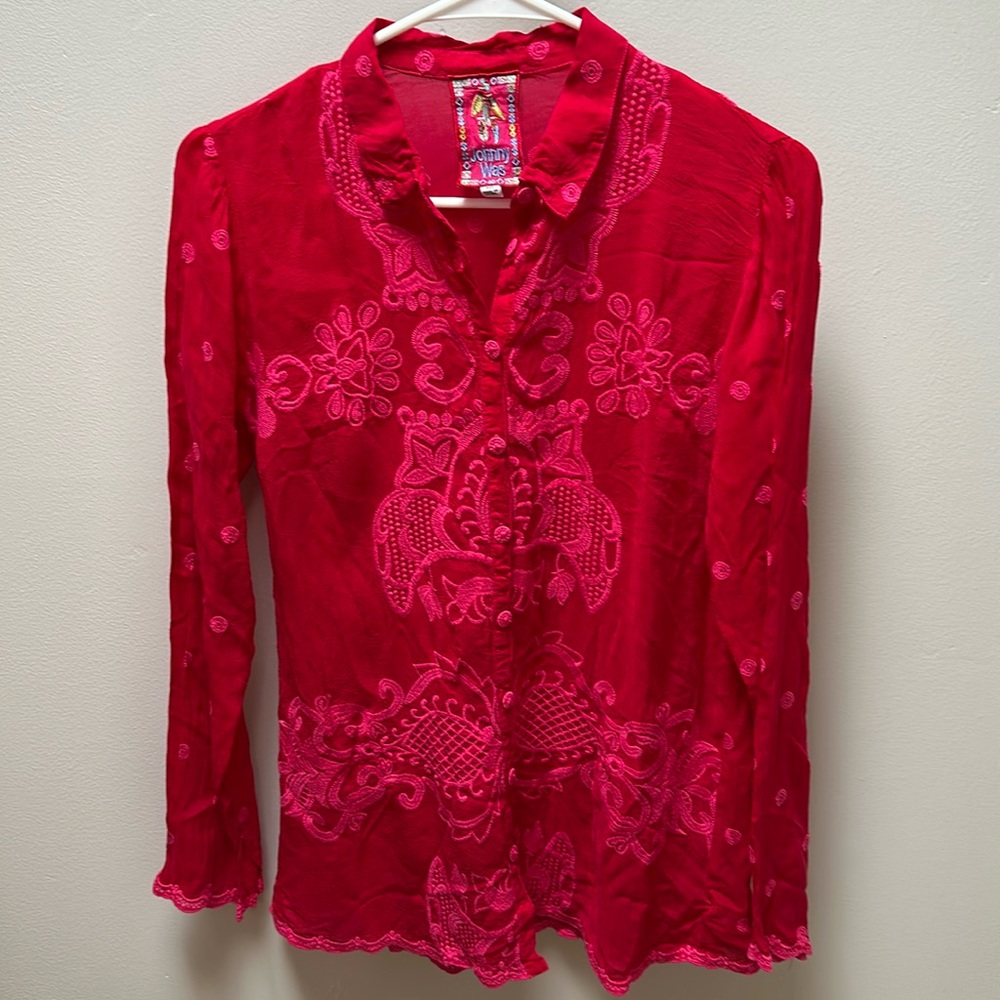 NWOT Johnny Was long sleeve top